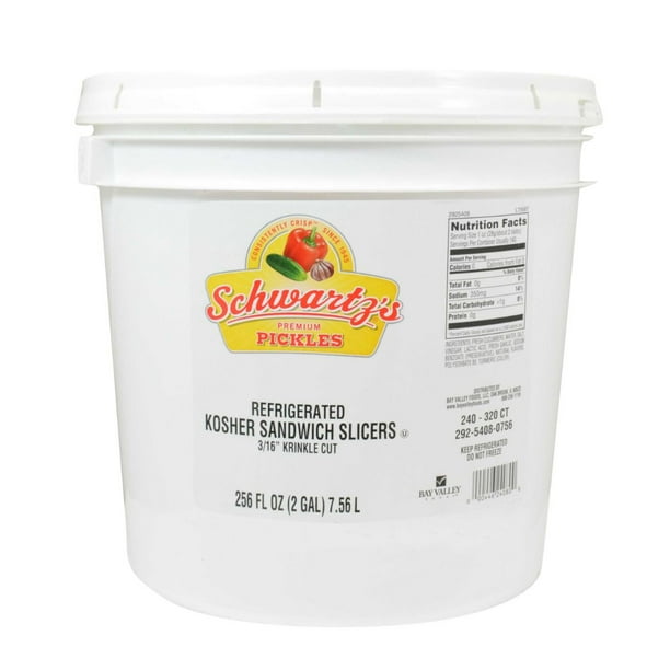 Bay Valley Foods 408 Kosher Sandwich Slice Pickle, 2 Gallon 1 each