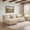 Beige + Chenille + 3 Seat, variant on Homy Casa 100.3'' Modular Sectional Sofa with Chaise, Oversized Fabric Couch for Living Room