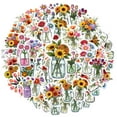 thumbnail image 2 of 35pcs-200pcs Decorative Floral Stickers Bouquet Nature Stickers Garden Stickers for Laptops Notebooks Guitars, 2 of 9