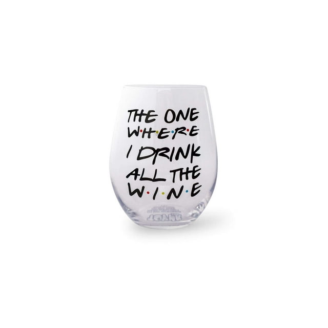 Copa de vino sin tallo Toynk Toys Friends The One Where I Drink All The Wine, 600 ml