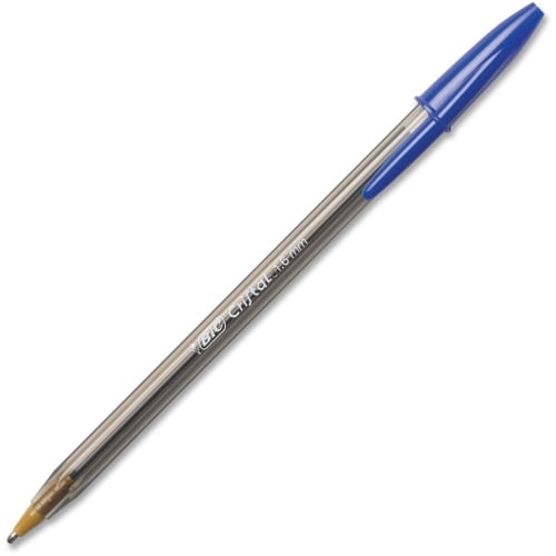 BIC Cristal Ballpoint Pens Bold Pen Point - 1.6 mm Pen Point Size - Blue - Clear Barrel - 12 / Dozen