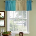 thumbnail image 3 of Teal Blue Khaki Ombre Curtain Valances for Windows, Kitchen Valance Window Treatments Panel 2 Pack, Modern Abstract Gradient Art Rod Pocket Short Curtains for Bathroom Bedroom 54 x 18 Inch, 3 of 8
