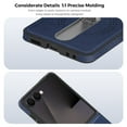 thumbnail image 6 of Dteck Magnetic Case for Samsung Galaxy Z Flip 7 with Rotating Metal Stand, Compatible with MagSafe, Slim PU Leather Shockprood Phone Cover for Galaxy Z Flip 7,Blue, 6 of 7