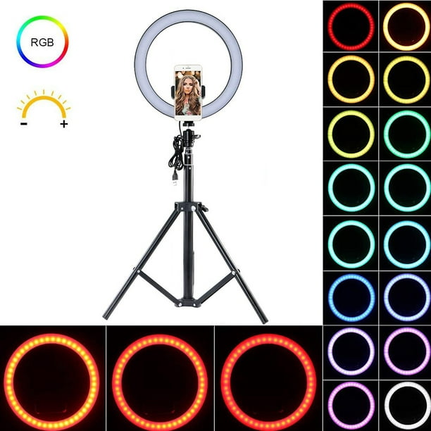 10 LED de bureau Selfie Ring Light avec mini trépied en plastique