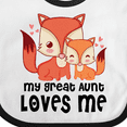 thumbnail image 4 of Inktastic Fox My Great Aunt Loves Me Boys or Girls Baby Bib, 4 of 4