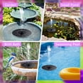 thumbnail image 6 of Solar Fountain, Floating Solar Powered Water Fountain Pump for Bird Bath, Garden, Pond, Pool, Outdoor 6.3in, 6 of 6