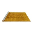 thumbnail image 2 of Ahgly Company Machine Washable Indoor Square Oriental Yellow Industrial Area Rugs, 8' Square, 2 of 4