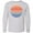 AC-Heather Grey, variant on Inktastic Lake Placid Retro Sunset Long Sleeve Youth T-Shirt