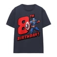 thumbnail image 1 of Captain America Womens 8th Birthday T-Shirt, 1 of 6