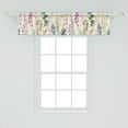 thumbnail image 2 of Nature Window Valance, Botanical Theme Hand-Drawn Repetitive Leaves Watercolor Illustration, Curtain Valance for Kitchen Bedroom with Rod Pocket, 54" X 18", Pale Purple and Grey Teal, by Ambesonne, 2 of 2