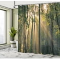 thumbnail image 5 of Ambesonne Nature Shower Curtain, Summertime Countryside, 69"Wx70"L, Green Beige Black, 5 of 5