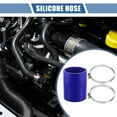 thumbnail image 2 of Unique Bargains 1 Set 68mm 2.68" ID 100mm 3.94" Length 0° Blue Car Silicone Hose with Clamps, 2 of 7