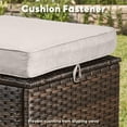 thumbnail image 3 of Gymojoy Outdoor 360°Swivel Chair Set of 4, All Weather Brown Wicker Patio Swivel Chairs Set with High Back and Thick Cushion for Garden, Poolside, Backyard, 3 of 13