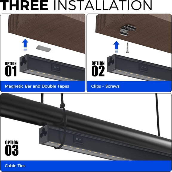 T5 Grow Lights for Indoor Plants, 2FT 5000K Full Spectrum LED Grow Light with Black Cover, T5 Grow Light Strip, Under Cabinet Plant Light with Switch Cord, Linkable, Plug and Play, 4 Packs