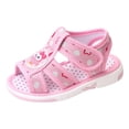 thumbnail image 1 of NOKIO Summer Children Toddler Girls Sandals Flat Bottom Non Slip OpenToe Breathable Soft Comfortable Cartoon Chicken Flowers Design with Odor Control Technology, 1 of 8