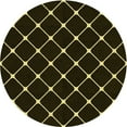 thumbnail image 1 of Ahgly Company Indoor Round Patterned Oak Brown Area Rugs, 5' Round, 1 of 6