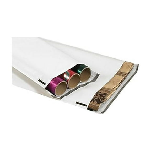 Box Partners Long Poly Mailers 9 1/2" x 45" White 50/Case LPM945