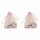 thumbnail image 1 of 200 Piezas 9X12cm Corazón Impreso Bolsas de Organza Rosadas Bolsas de Joyería Bolsas de Organza, 1 of 6
