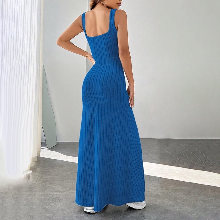 Asdoklhq Jumper Dress for Women Church Dresses for Women Ladies' Solid Color Stripe Slim Fitting Suspender Casual Style Jumpsuit Long Skirt Sleeveless Asdoklhq Jumper Dress for Women Church Dresses for Women Ladies' Solid Color Stripe Slim Fitting Suspender Casual Style Jumpsuit Long Skirt Sleeveless