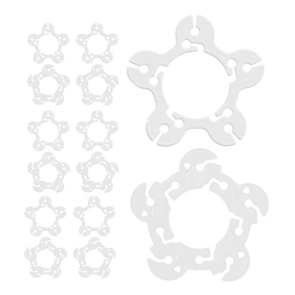 Masteelf 100pcs White Plastic Balloon Clip Connectors for Home Party Decorations, and Reusable