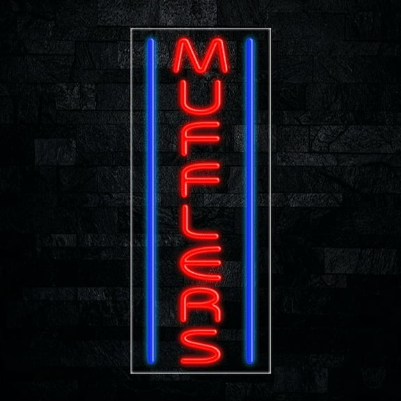 Mufflers LED Neon Sign 12"L x 30"H #31595