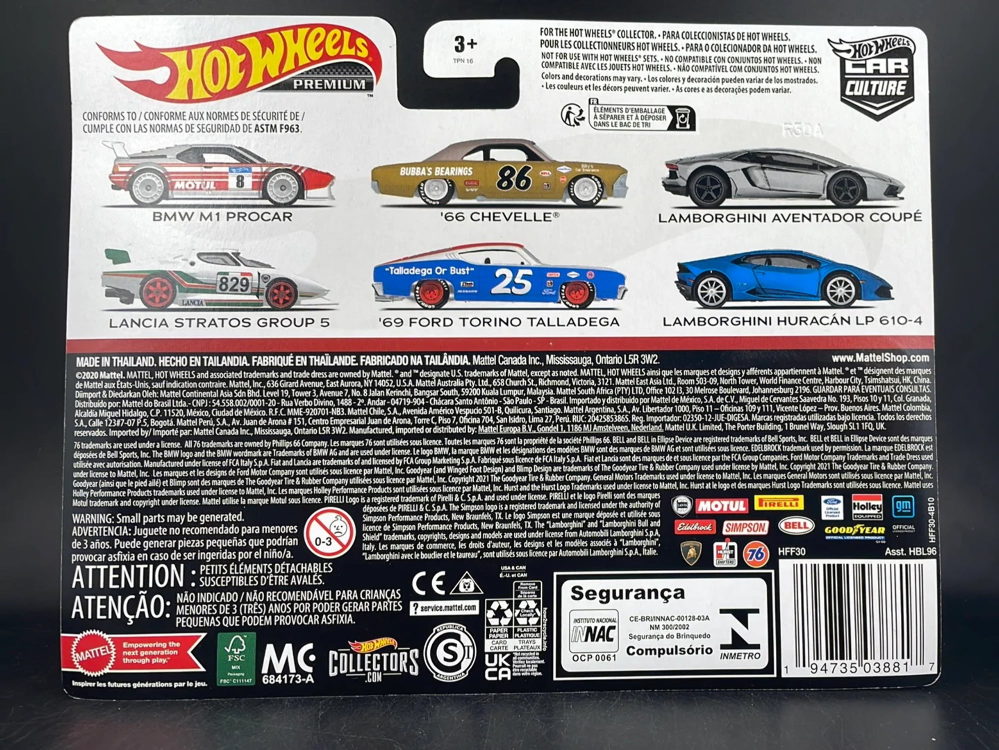 HOT WHEELS Premium BMW M1 PROCAR  LANCIA STRATOS GROUP 5 - 2 Pack