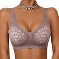 thumbnail image 2 of Levmjia Women's Push Up Bras Plus Size Wireless Printed No Steel Ring Lace Underwear Everyday Comfortable Back Closure Daily Wear, 2 of 7