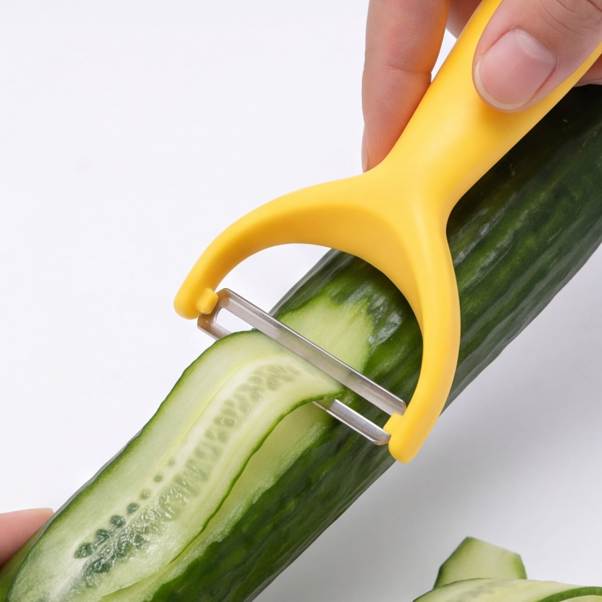 Unique Bargains Durable Potato and Orange Peeler with Ergonomic Handle Colorful 6Pcs