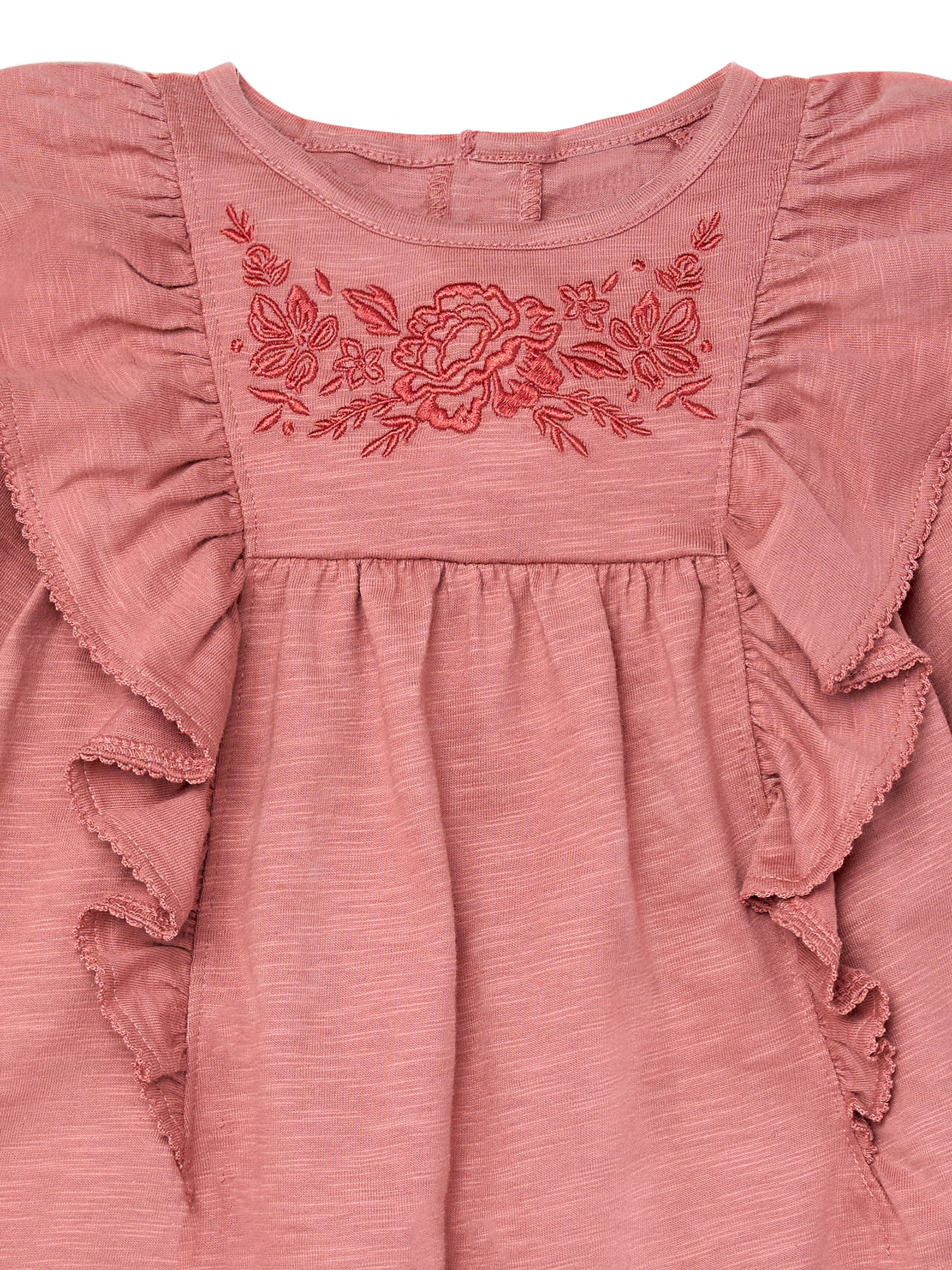 Modern Moments by Gerber Toddler Girl Dress with Ruffles, Sizes 12M-5T
