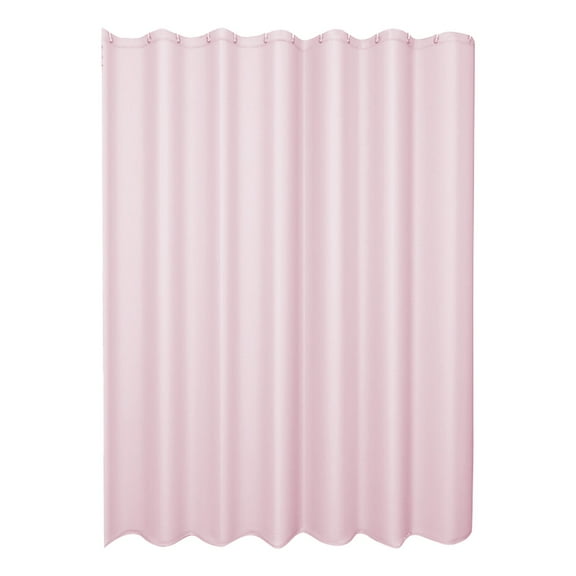 Qiweii Waterproof Shower Curtain Solid Color - Mildew Proof Plastic Polyester Fabric Bathroom Curtain with Hooks, No Drill Tension Rod Window Treatment for Bathtub, Machine Washable & Wipeable