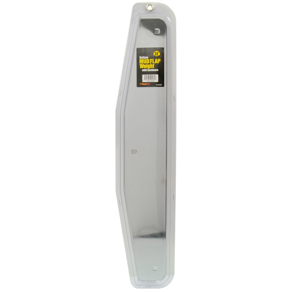 Roadpro 24 .In Studded Bottom Mudflap Plate Chr