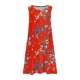 thumbnail image 6 of Dresses for Women Printing Casual Sleeveless Linen Loose Fitting Midi Dress With Pockets,Size S-XXXL, 6 of 6