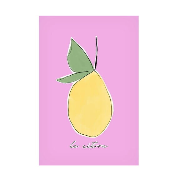 Trademark Fine Art uplusmestudio Le Citron Canvas Wall Art