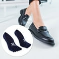thumbnail image 6 of Unique Bargains 1 Pair Five Toe Socks Breathable Comfortable Socks for Men Dark Blue, 6 of 6