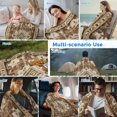 thumbnail image 5 of Brown Boho Cooling Blanket,Lightweight Breathable Summer Throw Blanket with Double Sided Cold Effect,Retro Western Rustic Ethnic Tribal Patterns Picnic Blankets Bed Sheet for Hot Sleepers 50"x60", 5 of 8