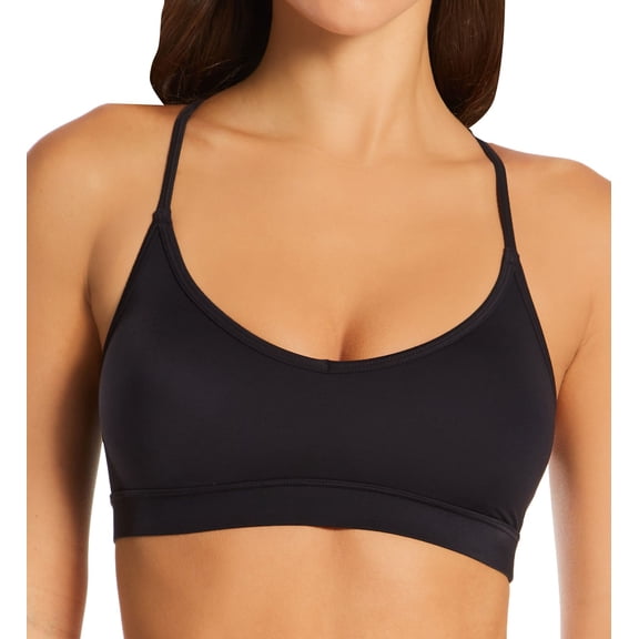Women's Hanes DHY202 Authentic Cami Crop Bralette (Black M (D/DD))