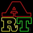 thumbnail image 1 of Multicolored Double Stroke Art 2 LED Neon Sign 16 x 16 - inches, Black Square Cut Acrylic Backing, with Dimmer - Bright and Premium built indoor LED Neon Sign for art gallery, and exhibition., 1 of 7
