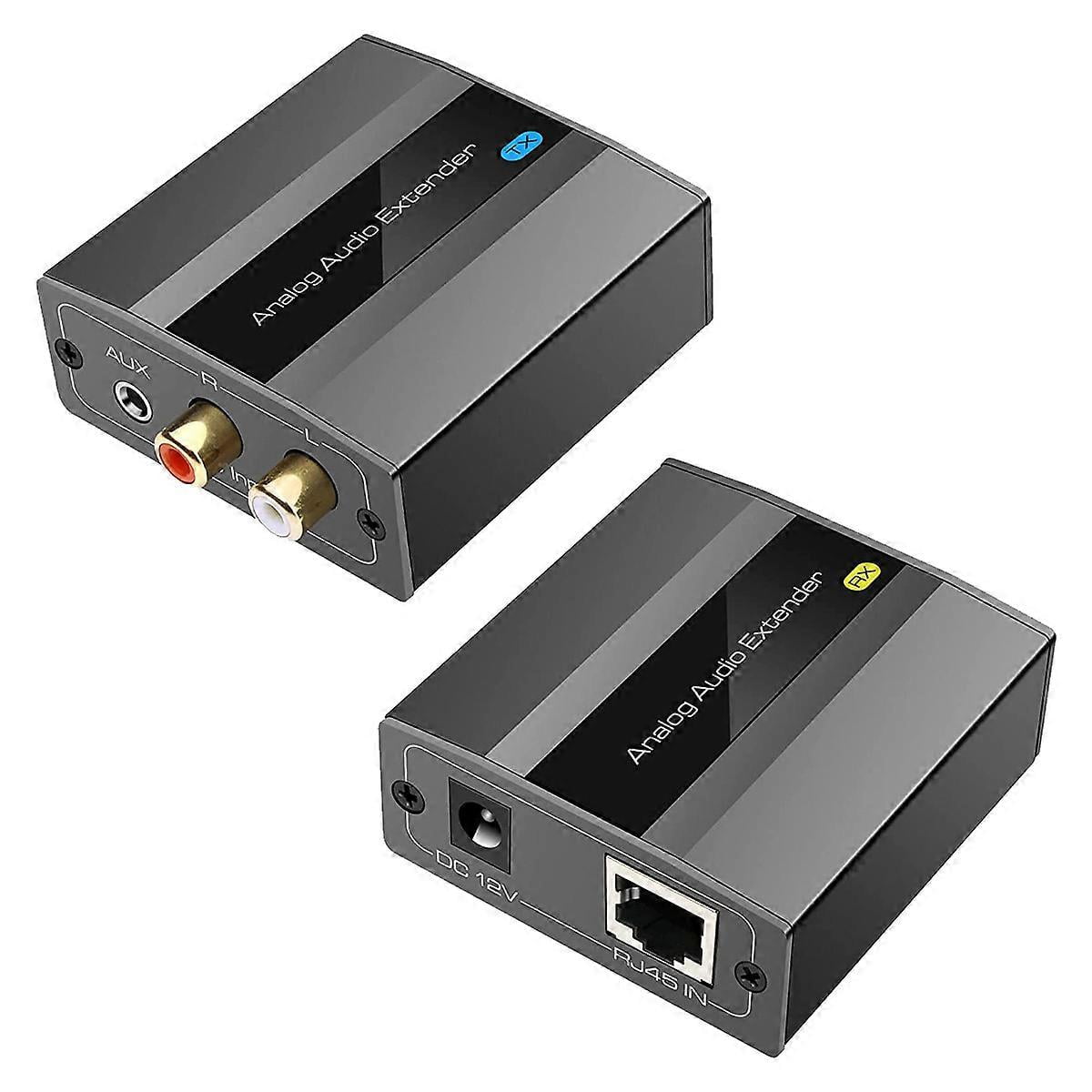 Extensor de audio analógico RCA estéreo de 3,5 mm a través de Ethernet ...