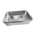 thumbnail image 4 of S SERENABLE Cat Litter Box Stainless Steel Easy to Clean Sand Box Splashproof Cat Toilet, 4 of 9