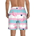 thumbnail image 3 of Bixox Men's Flamingo1 printing Casual Classic Fit Short Summer Beach Shorts, 3 of 6