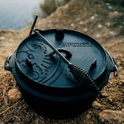 Petromax Universal Steel Lid Lifter for Dutch Ovens, Outdoor Camp Cooking Utensil for Handling Hot Campfire Cookware Lids, 13.8 Long