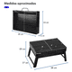 thumbnail image 4 of Mini Parrilla  Bloosom De Carbón Portátil Plegable Acero Inoxidable Color Negro, 4 of 4