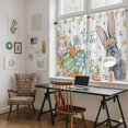 thumbnail image 5 of Easter Tier Curtains 54 Inch Length, Easter Grey Bunny Spring Watercolor Eggs Butterflies Cafe Short Curtains for Bathroom Over Sink, Small Kitchen Curtain Light Filtering Drapes 2 Panels 27.5"Wx54"L, 5 of 8