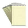 TRU RED Notepads, Wide/Legal Rule, 50 Canary-Yellow 8.5 x 14 Sheets, 12/Pack (24419918)