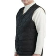 thumbnail image 6 of ZCFZJW Mens Winter Sherpa Fleece Lined Vest Casual Sleeveless Button Up Plush Thicken Warm Outdoor Travel Vest Jacket with Pockets Black L, 6 of 6