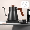 thumbnail image 2 of 900ml Gooseneck Electric Kettle Smart Temperature Control Pot 1200W Rapid Heating Kettle 304 Stainless Steel Liner (US), 2 of 7