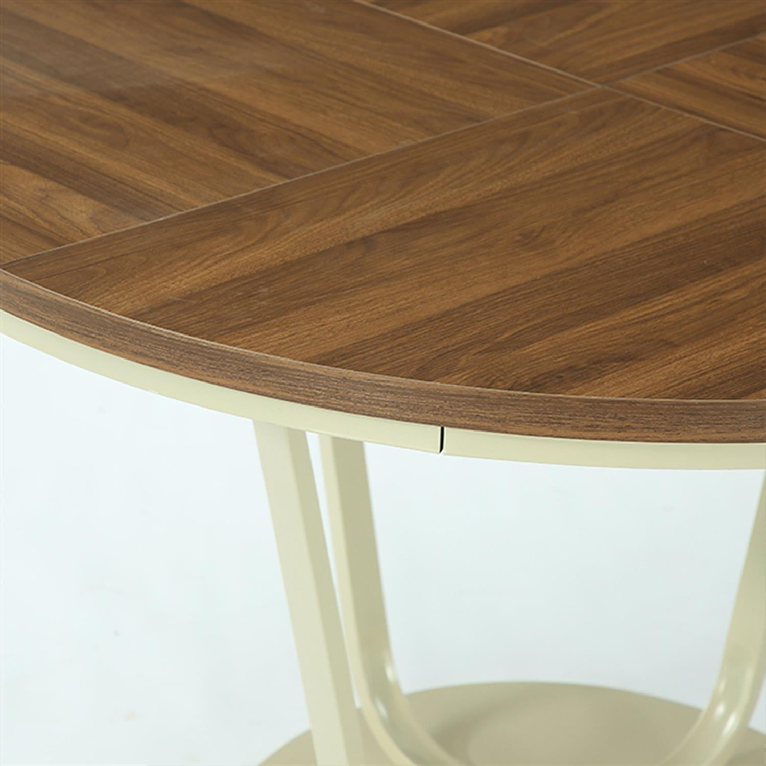 Demi Bonn Wooden Coffee Table, 2-Tier Round Central Cocktail Table with Shelves for Home Living Room, Office, Brown