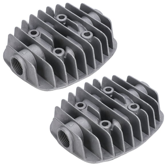 Air Compressor Cylinder Head, 2.5P/3P/5P/6P Cylinder Head, Pneumatic 2 Set Cast Aluminum For Air Compressor Hardware Tools Industrial Supplies Collet