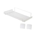 thumbnail image 4 of Estante de pared para enrutador, estante de montaje con ganchos, estante de pared flotante de diseño hueco para dormitorio, reproductor de DVD y sala de estar, 4 of 8
