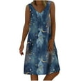 thumbnail image 2 of LOVZFMLL Robes Femmes Décontractées Imprimées Robe Débardeur Plage Col en V Poche Sans Manches Robes de Costume, 2 of 5